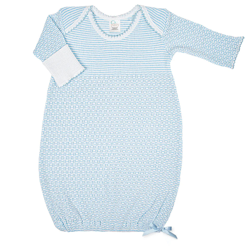 Paty Knit Overlap Shoulder Gown