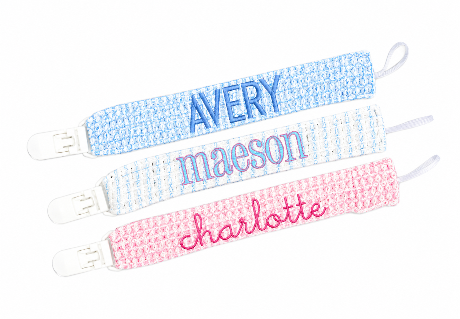 Paty Knit Pacifier Clip